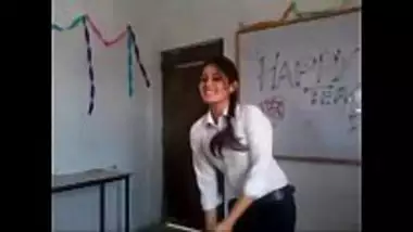 Indian college girl dancing of an item song