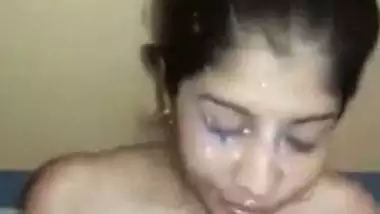 Desi raining cum on face – facial sex