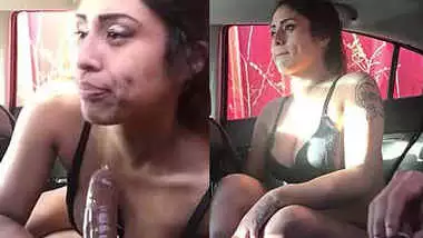 Sexy GF sucking and fucking with BF in car before going to work