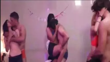 Indian college students group sex party