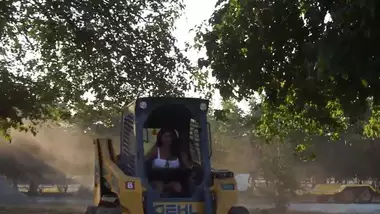 Hot Desi Girl Driving Bobcat - Maya