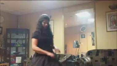 Seductive Pakistani housewife dancing in two...