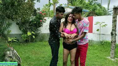Indian Hot Beautiful Aunty Threesome Sex porn video