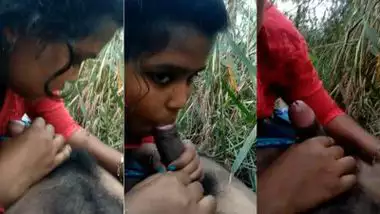 Village girl enjoys outdoor bangla sex by sucking a dick