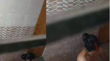 Naked mom bathing caught by horny son for masturbation